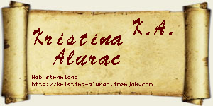 Kristina Alurac vizit kartica